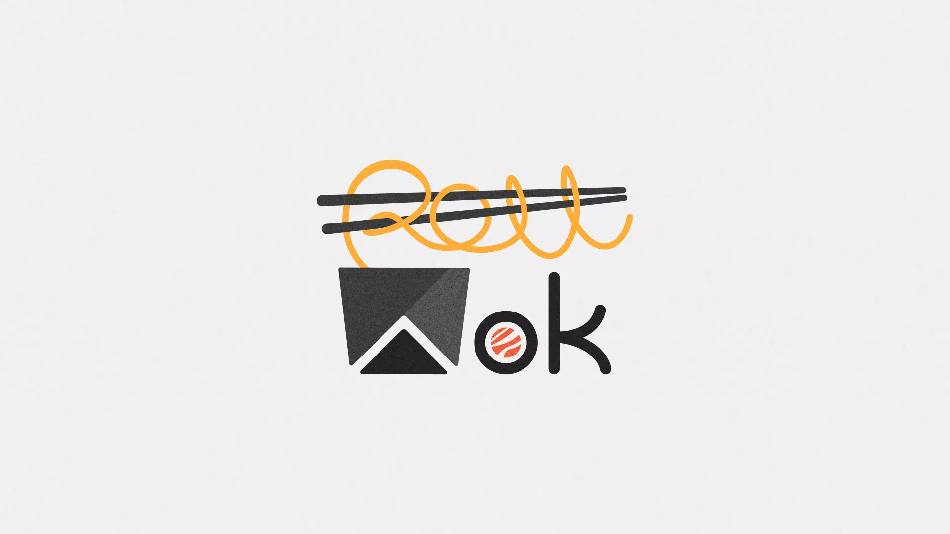 Разработка логотипа суши-бара «Roll Wok Club» в Вичуге